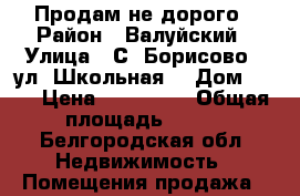 Продам не дорого › Район ­ Валуйский › Улица ­ С. Борисово,  ул. Школьная  › Дом ­ 11 › Цена ­ 800 000 › Общая площадь ­ 147 - Белгородская обл. Недвижимость » Помещения продажа   